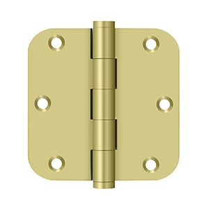 Deltana - Solid Brass Hinges - 3-1/2" x 3-1/2" Residential Door Hinge 5/8" Radius Corner (Pairs)