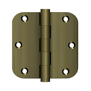 Deltana - Solid Brass Hinges - 3-1/2" x 3-1/2" Door Hinge 5/8" Radius Corner (Pairs)