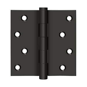 Deltana - Solid Brass Hinges - 4" x 4" Zig Zag Residential Door Hinge Square Corner (Pairs)