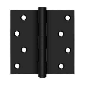 Deltana - Solid Brass Hinges - 4" x 4" Zig Zag Residential Door Hinge Square Corner (Pairs)