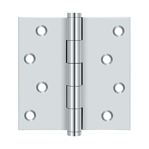 Deltana - Solid Brass Hinges - 4" x 4" Zig Zag Residential Door Hinge Square Corner (Pairs)