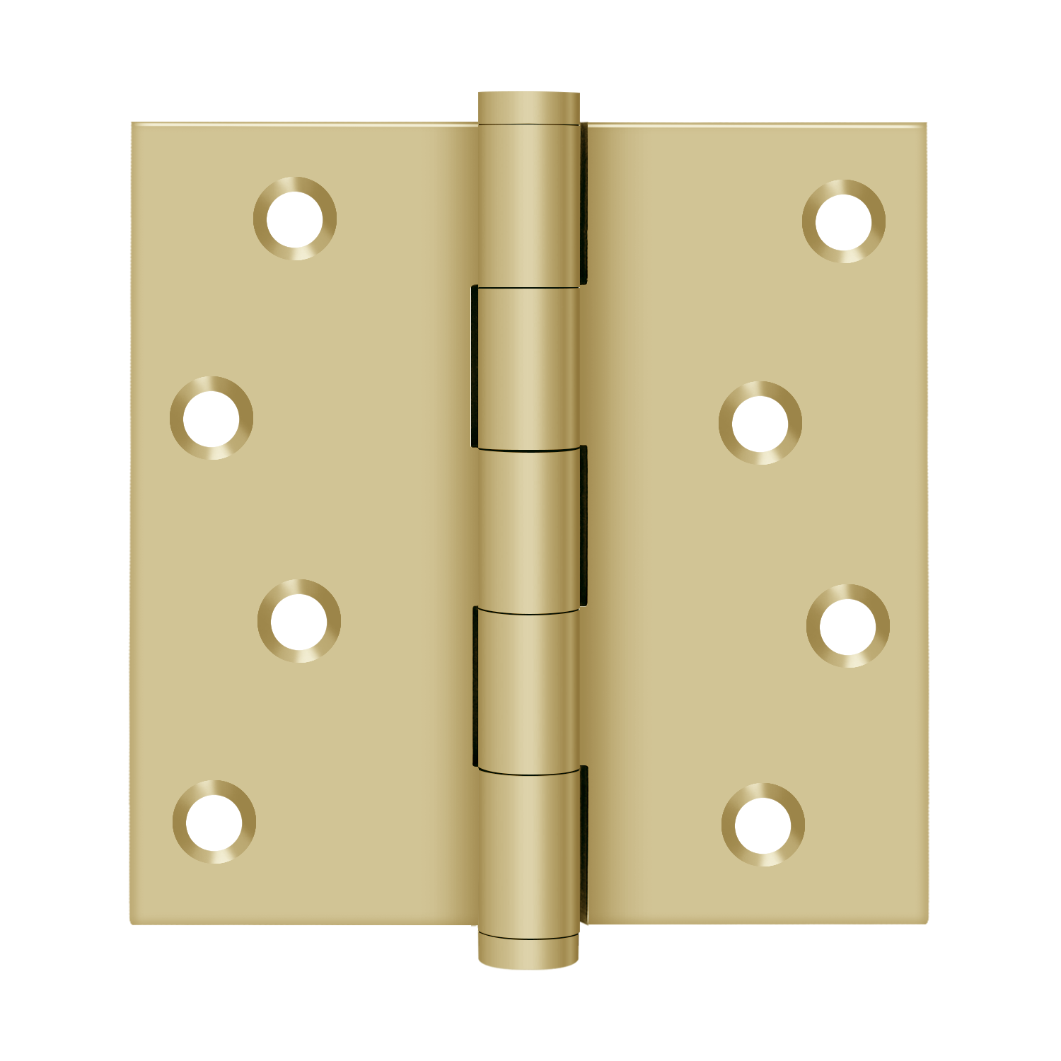 Deltana - Solid Brass Hinges - 4" x 4" Zig Zag Residential Door Hinge Square Corner (Pairs)
