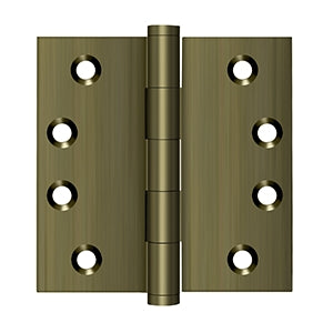 Deltana - Solid Brass Hinges - 4" x 4" Door Hinge Square Corner (Pairs)