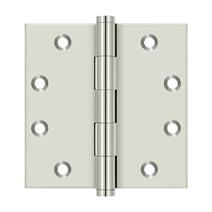 Deltana - Solid Brass Hinges - 4-1/2" x 4-1/2" Door Hinge Square Corner (Pairs)