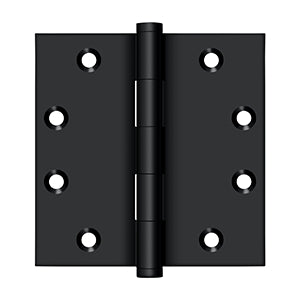 Deltana - Solid Brass Hinges - 4-1/2" x 4-1/2" Door Hinge Square Corner (Pairs)