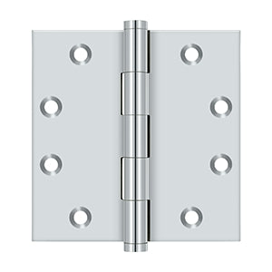 Deltana - Solid Brass Hinges - 4-1/2" x 4-1/2" Door Hinge Square Corner (Pairs)