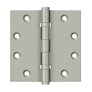 Deltana - Solid Brass Hinges - 4-1/2" x 4-1/2" Ball Bearing Door Hinge Square Corner (Pairs)