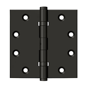 Deltana - Solid Brass Hinges - 4-1/2" x 4-1/2" NRP Ball Bearing Door Hinge Square Corner (Pairs)