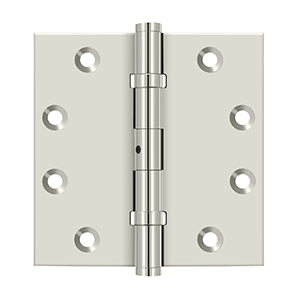 Deltana - Solid Brass Hinges - 4-1/2" x 4-1/2" NRP Ball Bearing Door Hinge Square Corner (Pairs)