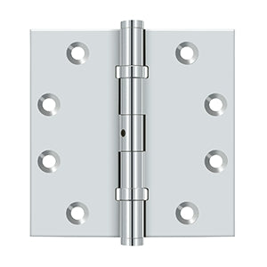 Deltana - Solid Brass Hinges - 4-1/2" x 4-1/2" NRP Ball Bearing Door Hinge Square Corner (Pairs)