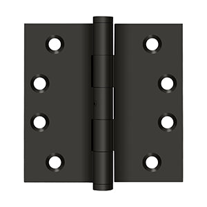 Deltana - Solid Brass Hinges - 4" x 4" NRP Door Hinge Square Corner (Pairs)