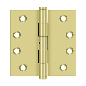 Deltana - Solid Brass Hinges - 4" x 4" NRP Door Hinge Square Corner (Pairs)