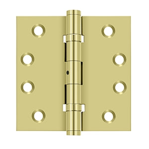 Deltana - Solid Brass Hinges - 4" x 4" NRP Ball Bearing Door Hinge Square Corner (Pairs)
