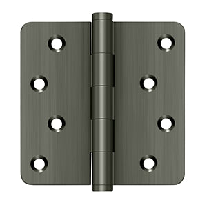 Deltana - Solid Brass Hinges - 4" x 4" Zig Zag Residential Door Hinge 1/4" Radius Corner (Pairs)