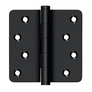 Deltana - Solid Brass Hinges - 4" x 4" Zig Zag Residential Door Hinge 1/4" Radius Corner (Pairs)