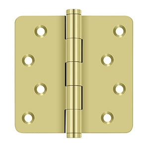 Deltana - Solid Brass Hinges - 4" x 4" Zig Zag Residential Door Hinge 1/4" Radius Corner (Pairs)