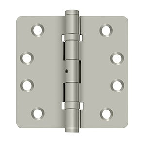Deltana - Solid Brass Hinges - 4" x 4" NRP Zig Zag Ball Bearing Door Hinge 1/4" Radius Corner (Pairs)