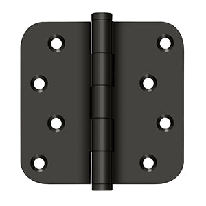 Deltana - Solid Brass Hinges - 4" x 4" Zig Zag Residential Door Hinge 5/8" Radius Corner (Pairs)