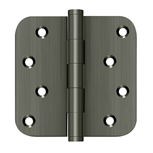 Deltana - Solid Brass Hinges - 4" x 4" Zig Zag Residential Door Hinge 5/8" Radius Corner (Pairs)