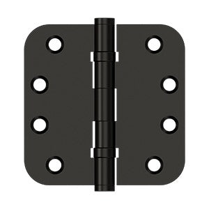 Deltana - Solid Brass Hinges - 4" x 4" Ball Bearing Door Hinge 5/8" Radius Corner (Pairs)