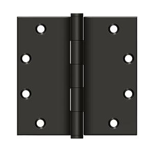 Deltana - Solid Brass Hinges - 5" x 5" Door Hinge Square Corner (Pairs)
