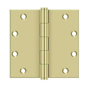 Deltana - Solid Brass Hinges - 5" x 5" Door Hinge Square Corner (Pairs)