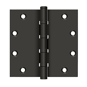 Deltana - Solid Brass Hinges - 5" x 5" Ball Bearing Door Hinge Square Corner (Pairs)