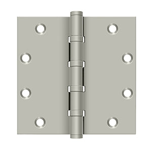 Deltana - Solid Brass Hinges - 5" x 5" Ball Bearing Door Hinge Square Corner (Pairs)