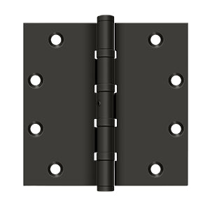 Deltana - Solid Brass Hinges - 5" x 5" NRP Ball Bearing Door Hinge Square Corner (Pairs)