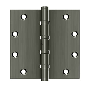 Deltana - Solid Brass Hinges - 5" x 5" NRP Ball Bearing Door Hinge Square Corner (Pairs)
