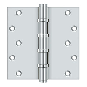 Deltana - Solid Brass Hinges - 6" x 6" Ball Bearing Door Hinge Square Corner (Pairs)