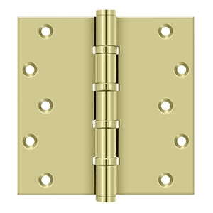 Deltana - Solid Brass Hinges - 6" x 6" Ball Bearing Door Hinge Square Corner (Pairs)