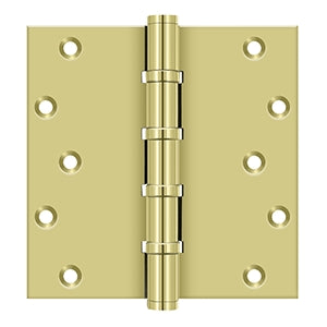 Deltana - Solid Brass Hinges - 6" x 6" Ball Bearing Door Hinge Square Corner (Pairs)