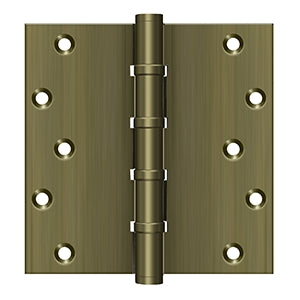 Deltana - Solid Brass Hinges - 6" x 6" Ball Bearing Door Hinge Square Corner (Pairs)