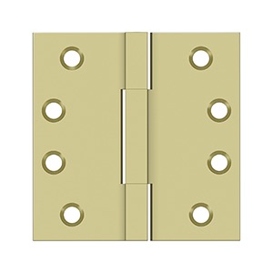 Deltana - Solid Brass Hinges - 4" x 4" Square Knuckle Barrel Door Hinge (Pairs)