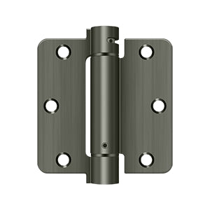 Deltana - Steel Hinges - 3-1/2" x 3-1/2" Single Action Spring Hinge 1/4" Radius Corner (Each)