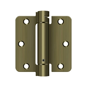 Deltana - Steel Hinges - 3-1/2" x 3-1/2" Single Action Spring Hinge 1/4" Radius Corner (Each)