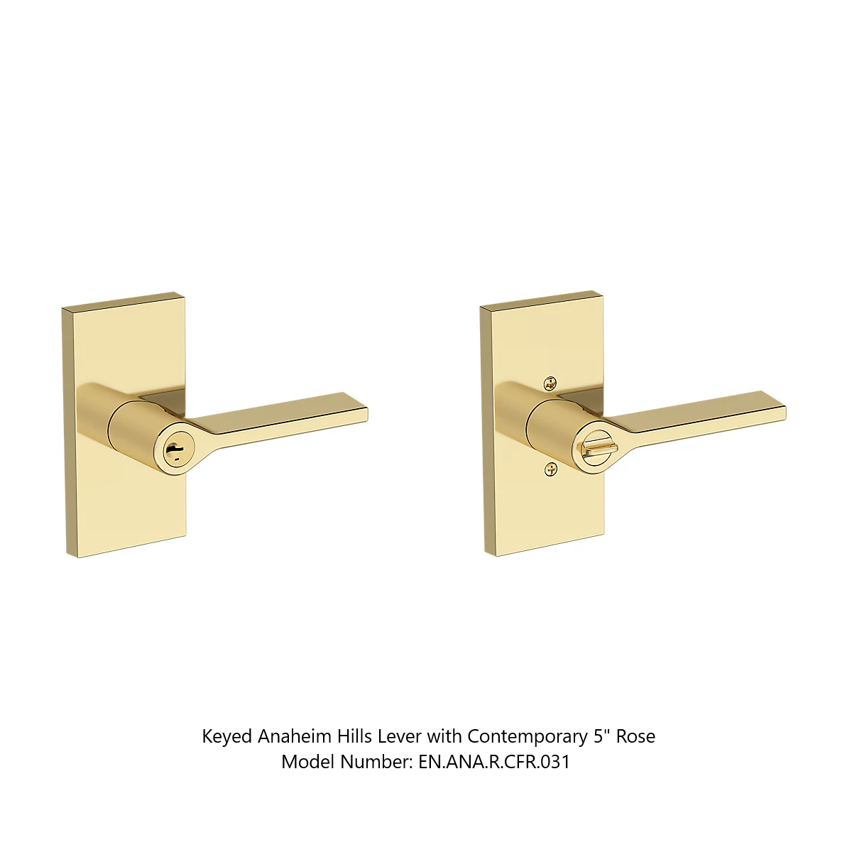 Baldwin - Reserve Collection - Keyed Levers - Anaheim Hills Door Lever (Entry)