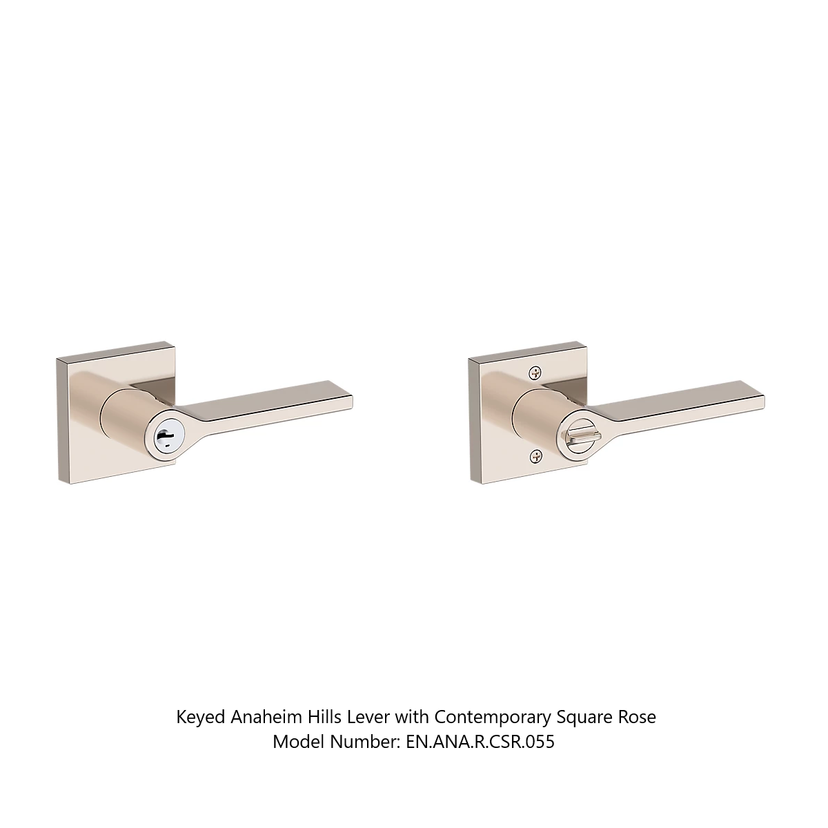 Baldwin - Reserve Collection - Keyed Levers - Anaheim Hills Door Lever (Entry)