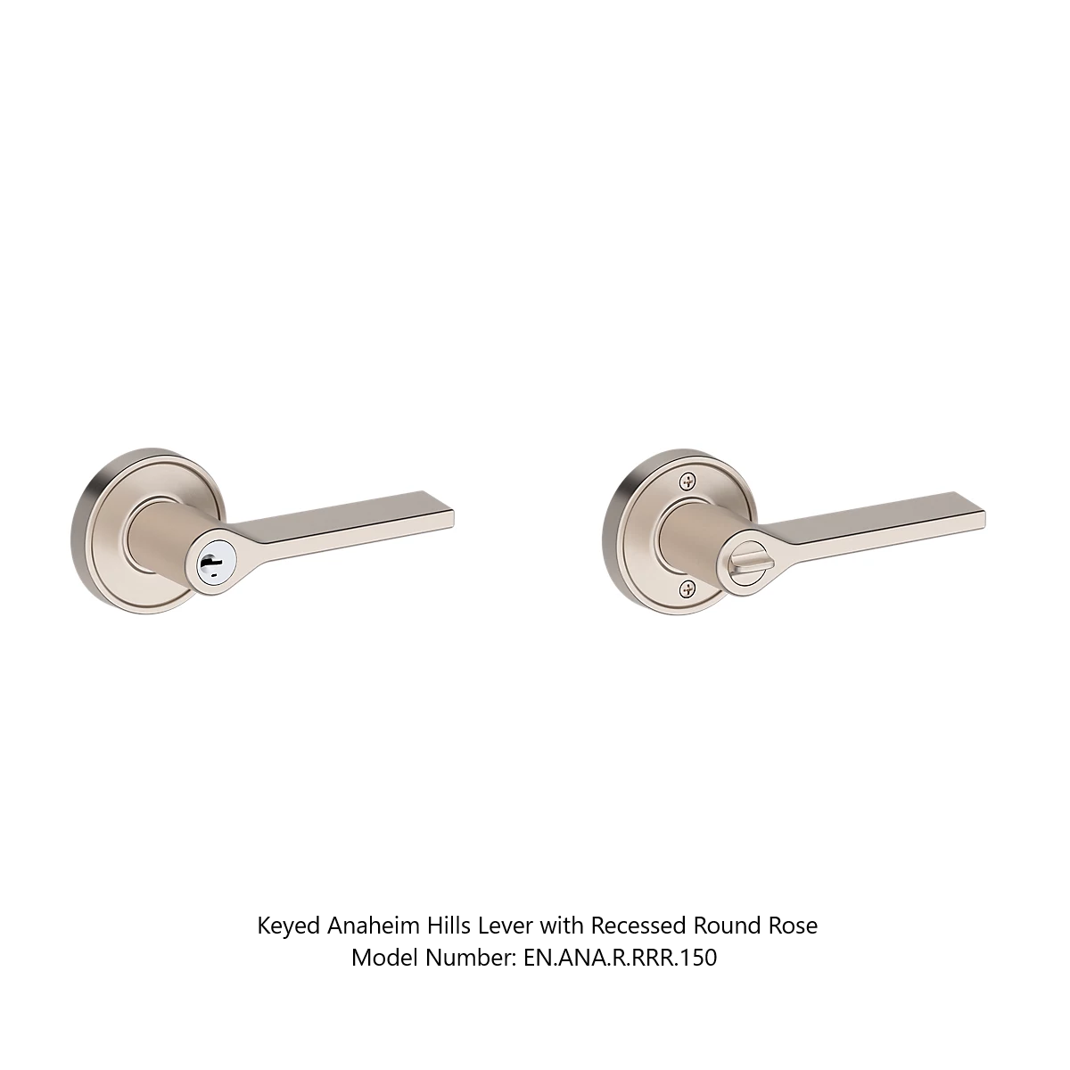 Baldwin - Reserve Collection - Keyed Levers - Anaheim Hills Door Lever (Entry)