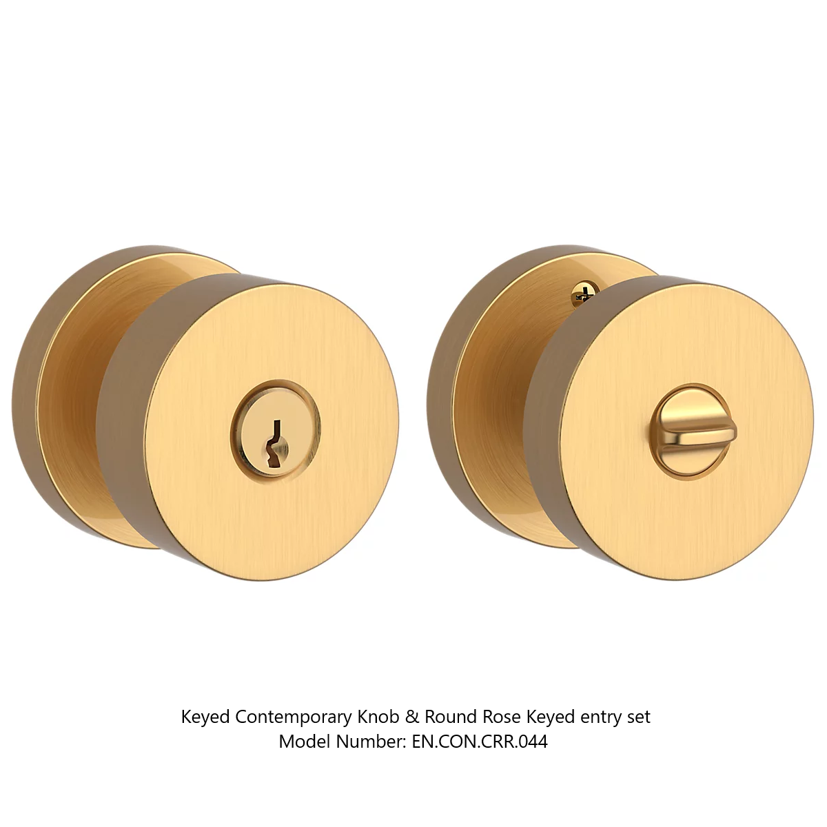 Baldwin - Reserve Collection - Keyed Knobs - Contemporary Door Knob (Entry)
