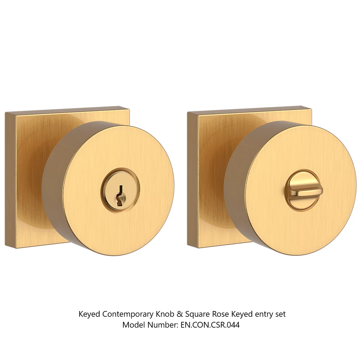 Baldwin - Reserve Collection - Keyed Knobs - Contemporary Door Knob (Entry)