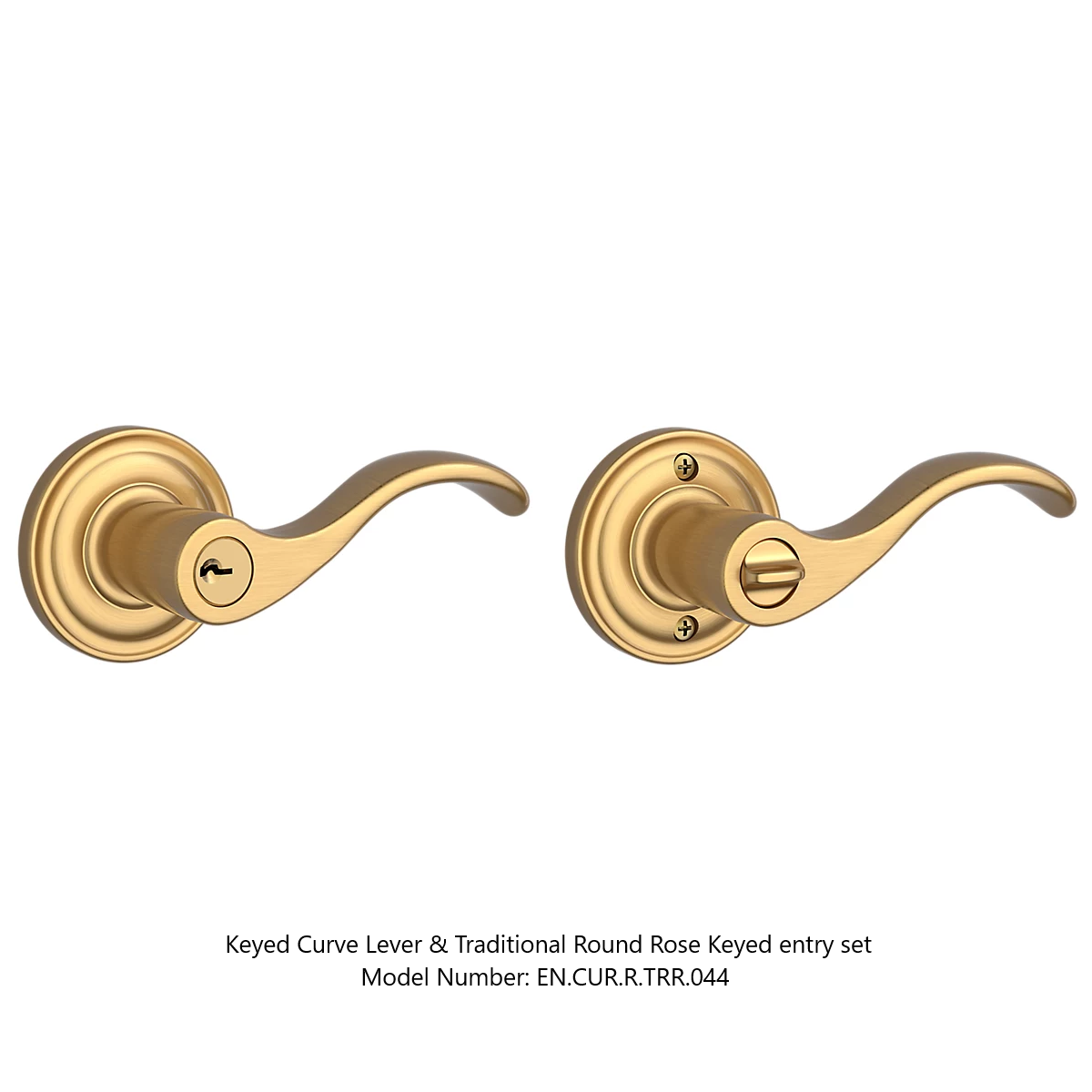 Baldwin - Reserve Collection - Keyed Levers - Curve Door Lever (Entry)