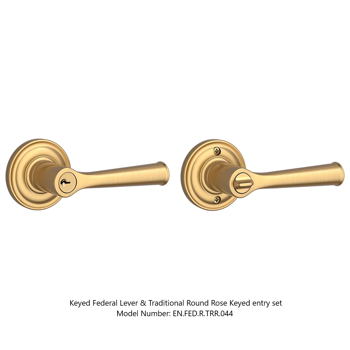 Baldwin - Reserve Collection - Keyed Levers - Federal Door Lever (Entry)