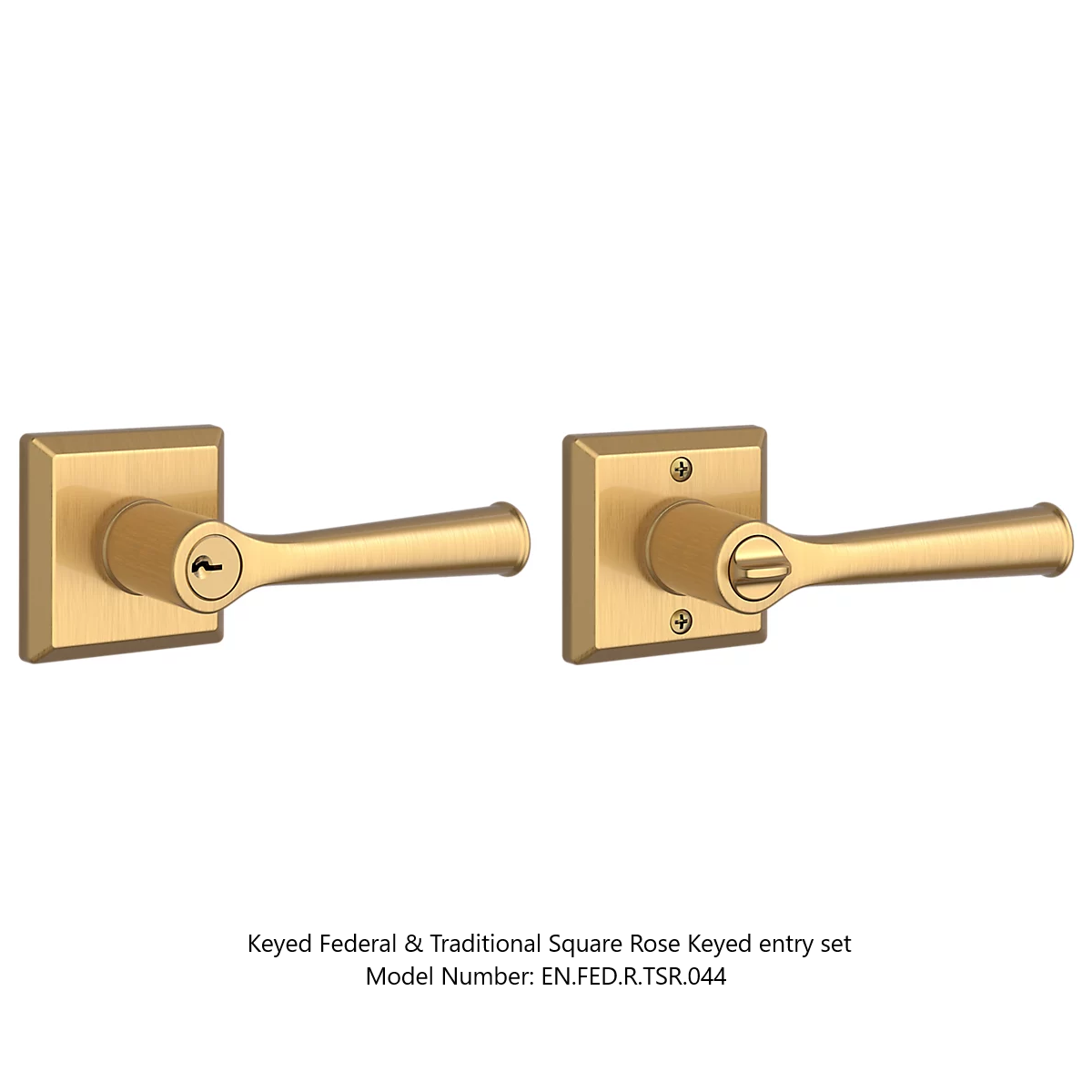 Baldwin - Reserve Collection - Keyed Levers - Federal Door Lever (Entry)