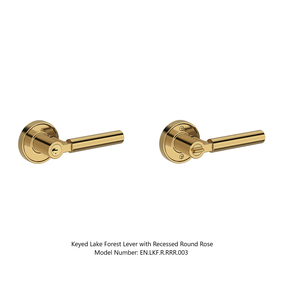 Baldwin - Reserve Collection - Keyed Levers - Lake Forest Door Lever (Entry)