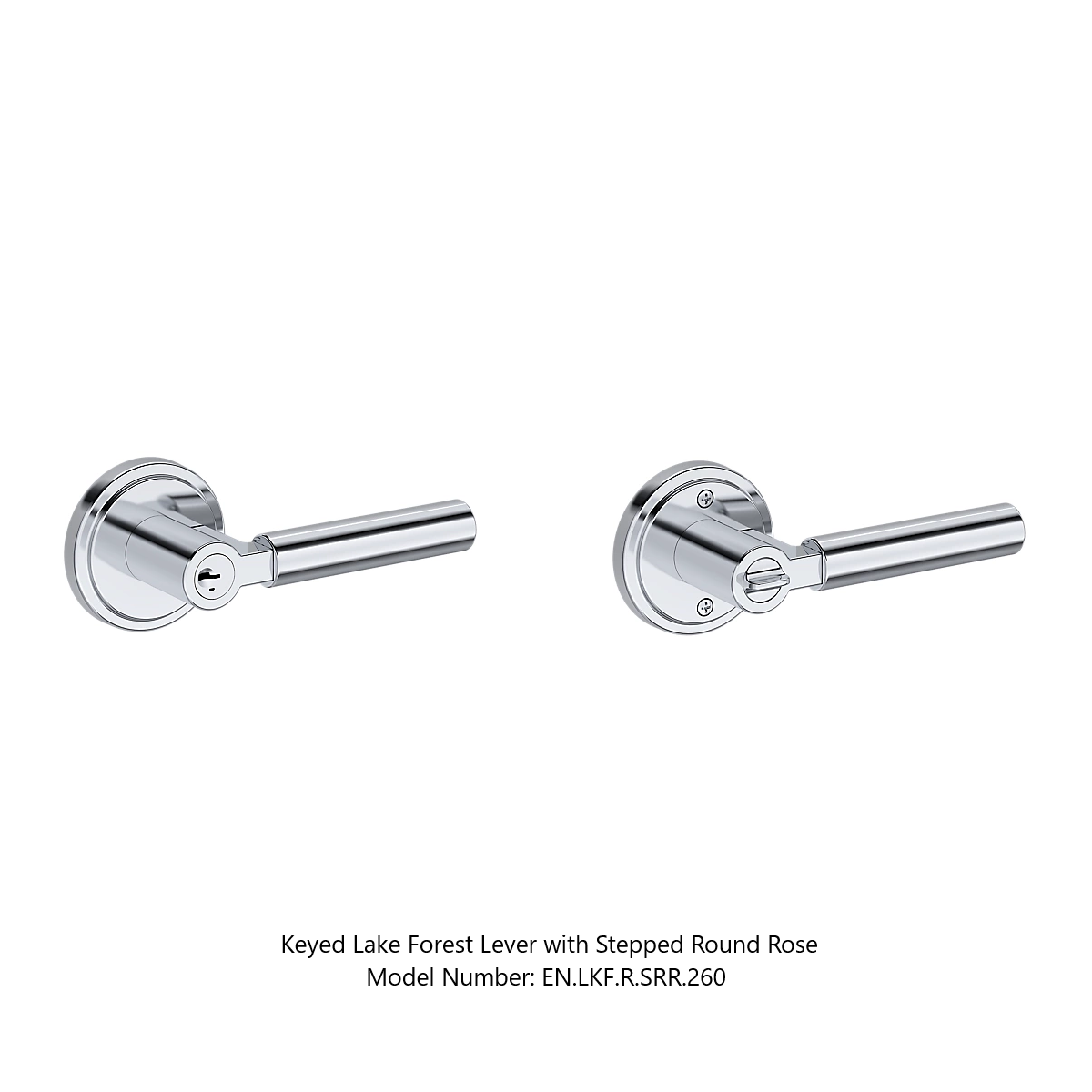 Baldwin - Reserve Collection - Keyed Levers - Lake Forest Door Lever (Entry)