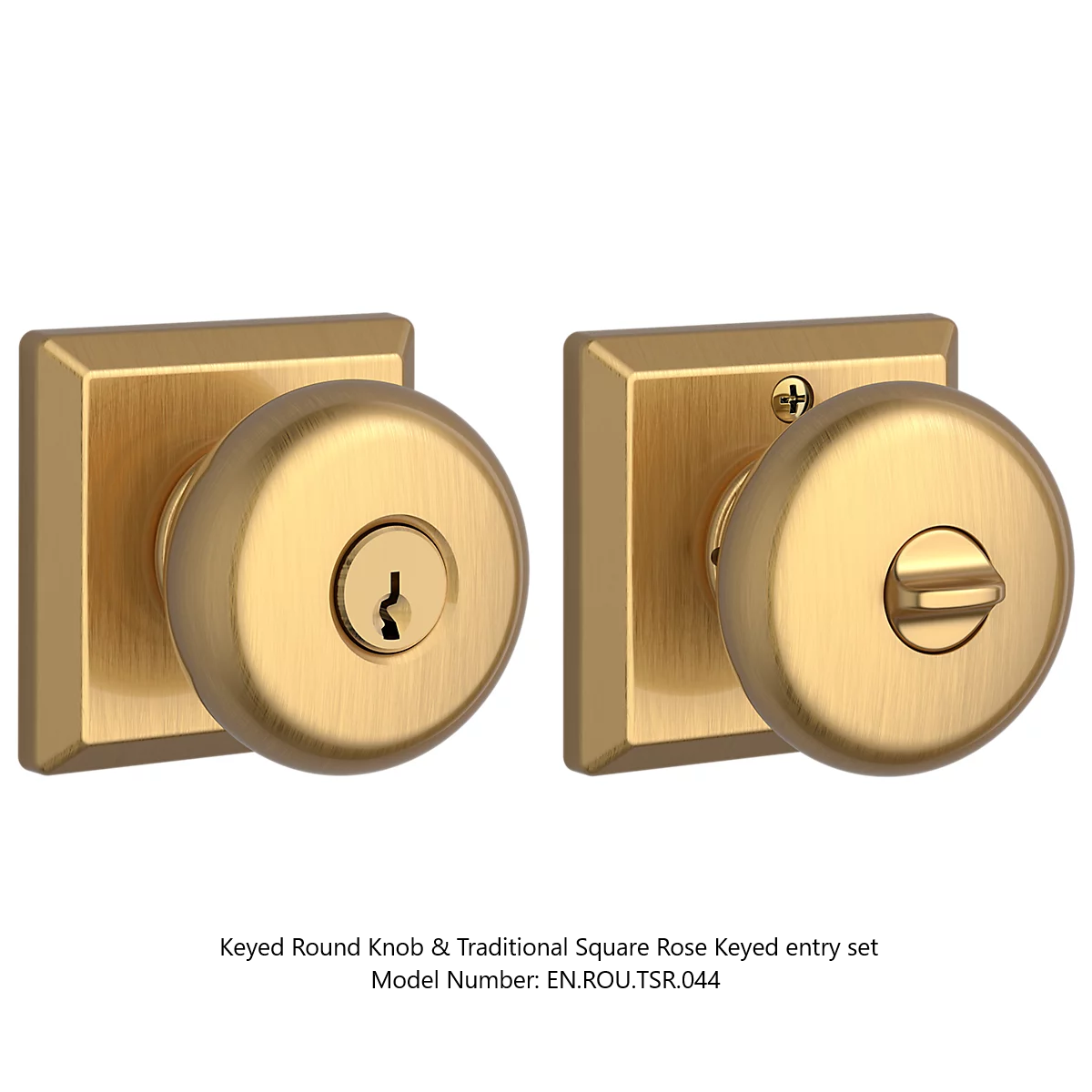 Baldwin - Reserve Collection - Keyed Knobs - Round Door Knob (Entry)