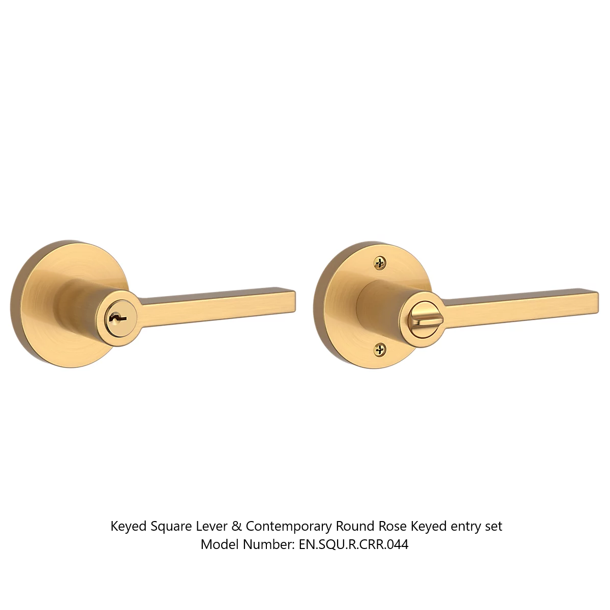 Baldwin - Reserve Collection - Keyed Levers - Square Door Lever (Entry)
