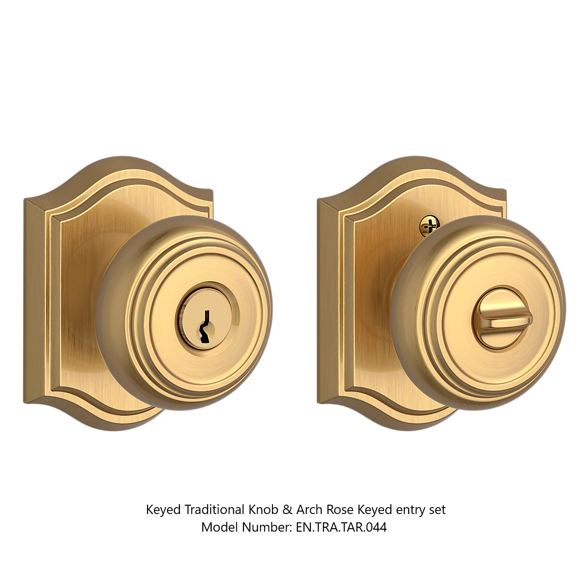 Baldwin - Reserve Collection - Keyed Knobs - Traditional Door Knob (Entry)